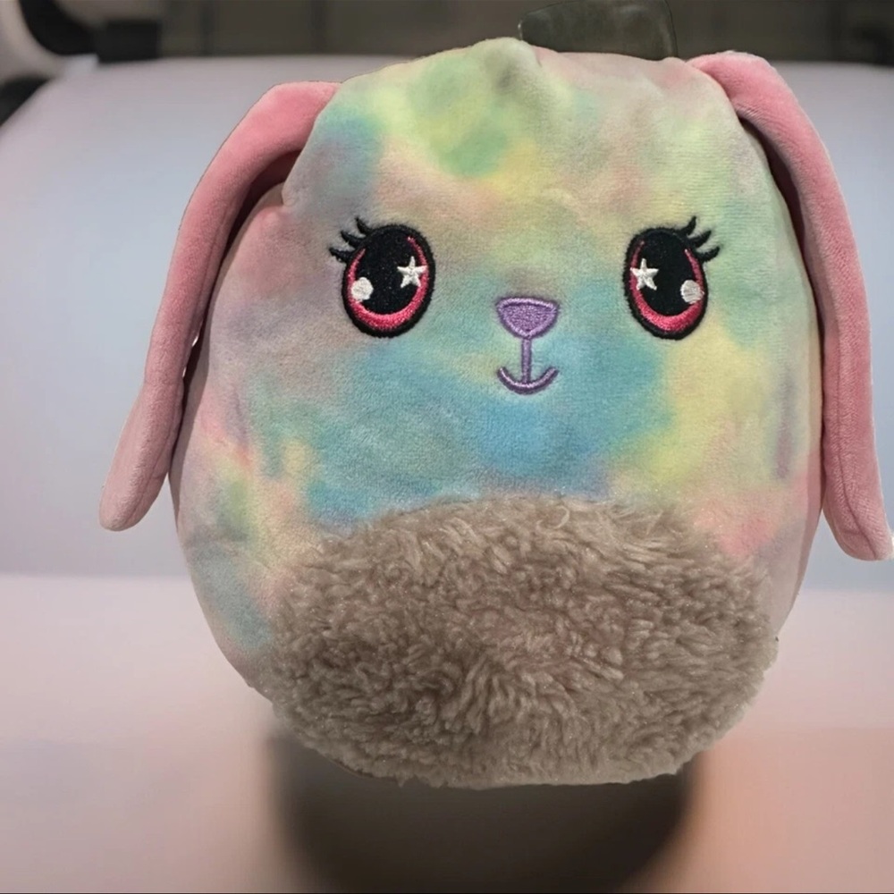 Squishmallow Mystery Squad Candy Easter Bunny Rainbow Tie-dye Plush Kelly Toy 8"